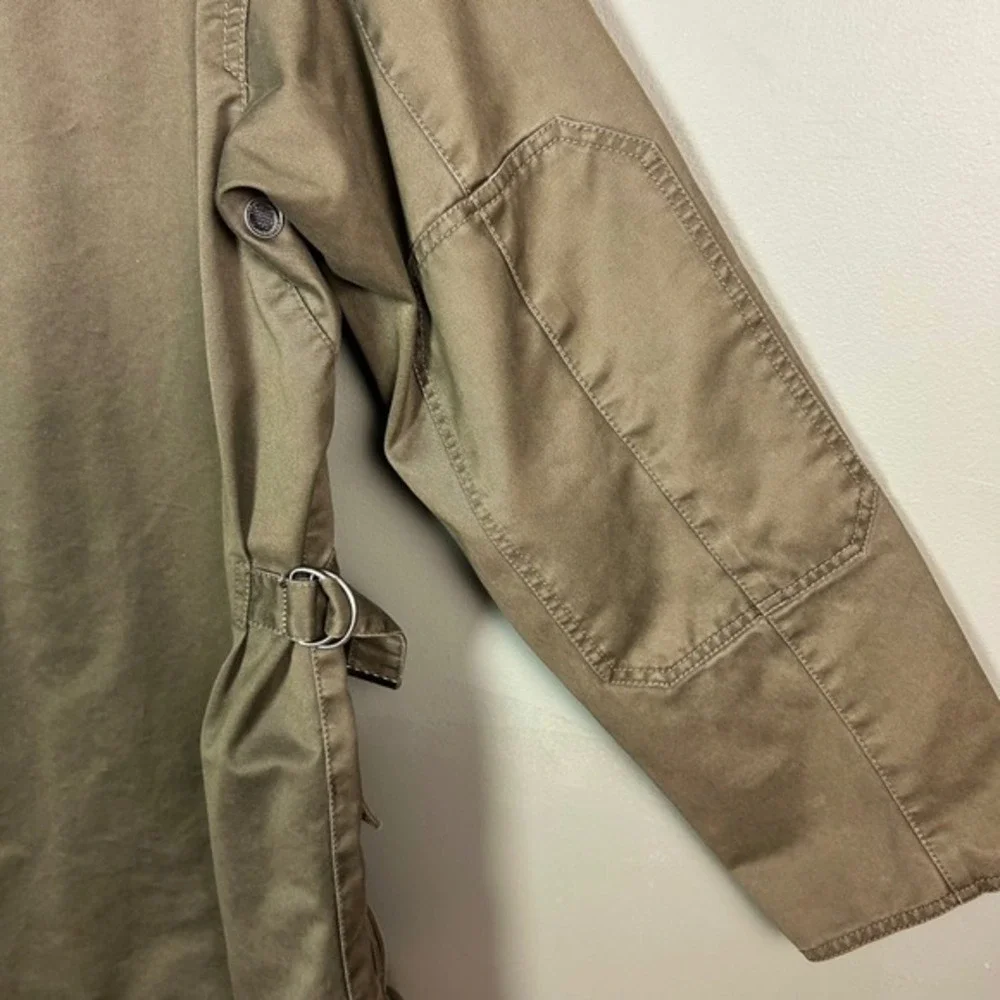 Banana‎ Republic Field Jacket Men's Small Canvas Olive Green Corduroy Barn Chore